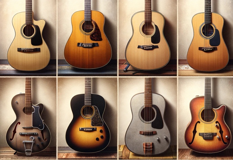 Различные виды гитар